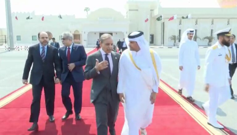 shahbaz sharif with qatar pm