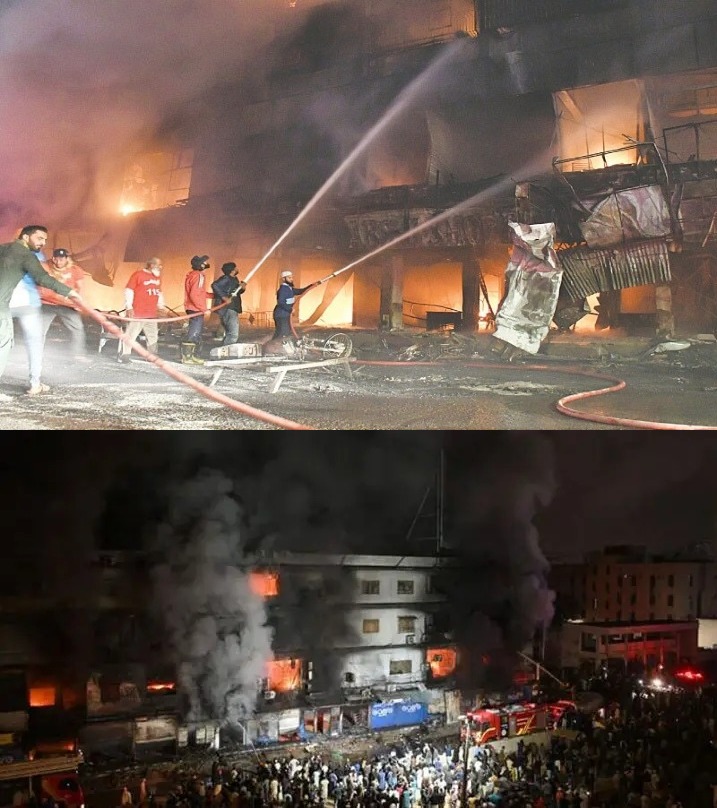 karachi fire